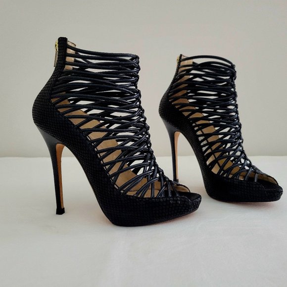 JIMMY CHOO LONDON Short Black High Heel Bootie Size 39